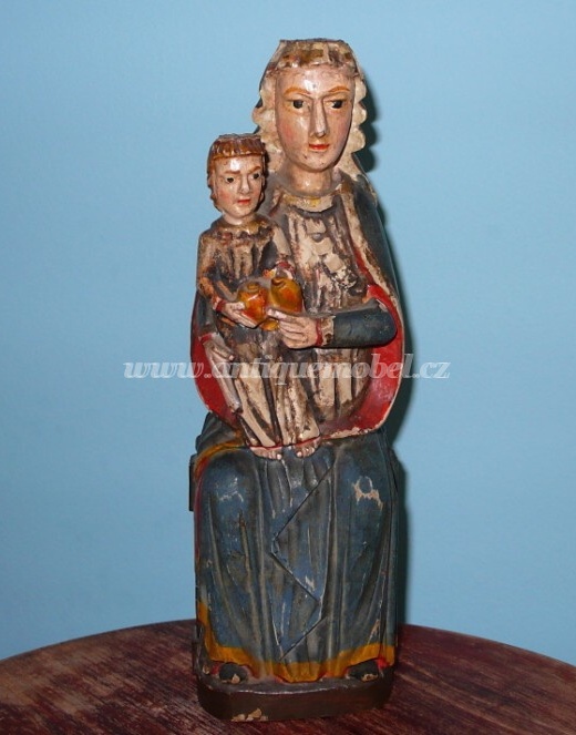 starožitná socha, Madona s Ježíkem, 
