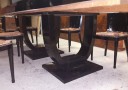 Art Deco jídelní stůl rozkládací + šest židlý,