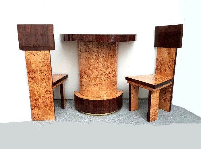 Dvě židle a stolek Art-Deco